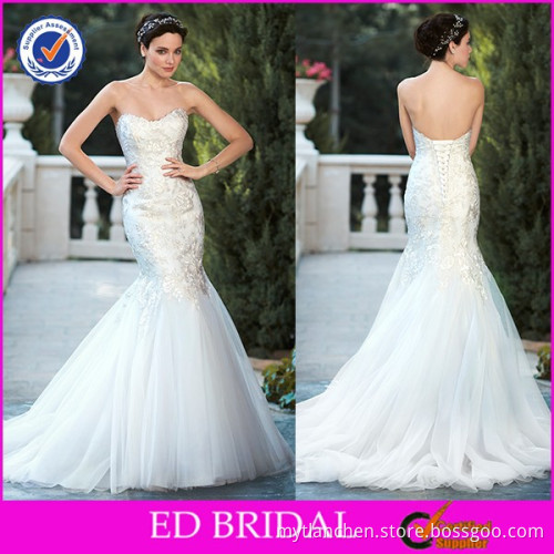 Vintage Silver Lace Strapless Open Back Sexy Mermaid Wedding Anniversary Dresses